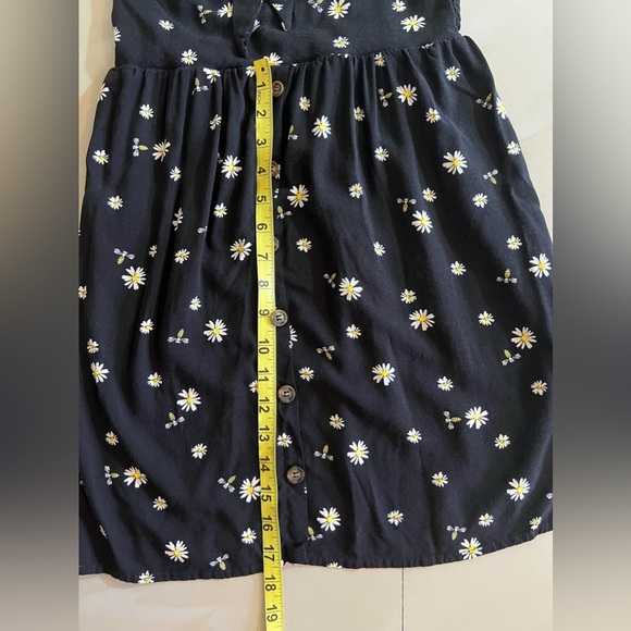 AUW Halter Top Dress Womens Large Black Floral Design Straps Pullover Summer - Picture 8 of 16